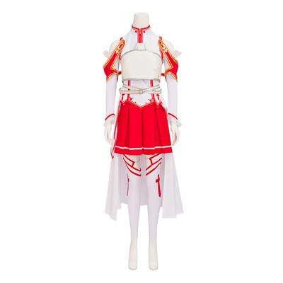 Anime Sao Sword Art Online Yuuki Asuna Cosplay Kostüm Weiß Rot Kampfuniform Rock Frau Sexy Karneval Halloween Anzüge