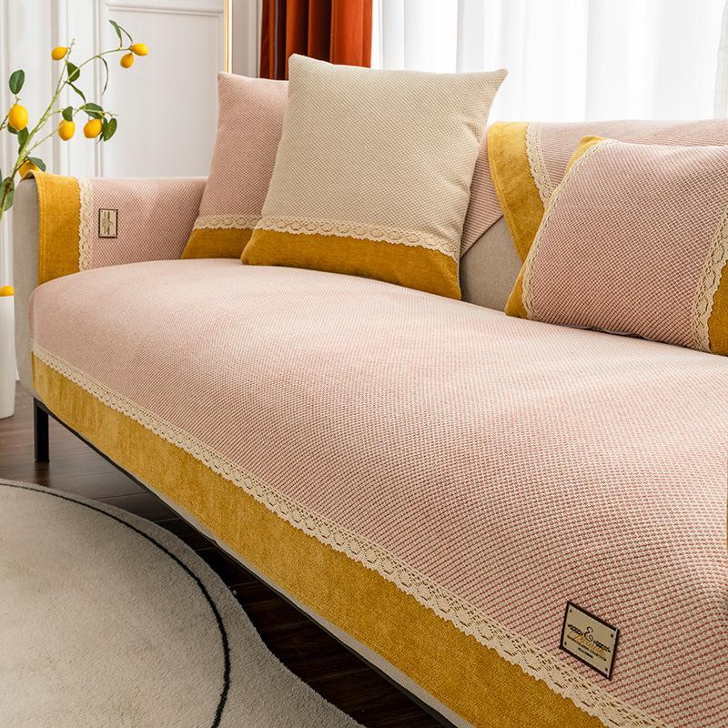 

Хлопковая и льняная подушка для дивана Four Seasons, универсальная нескользящая простая современная льняная подушка для сиденья, зеленый чехол для дивана, полотенце 70*70