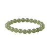 Collectible natural Hetian jade bracelet for women, high-quality ice-clear jadeite, men's round bead bracelet
