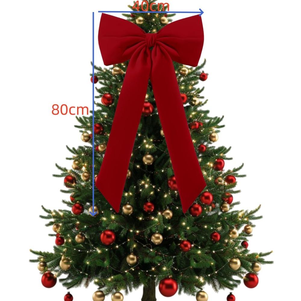 1 stuks Rode Kerststrikken Buiten Decoraties Grote Kerstboom Topper Strik voor Kerst Huis Voordeur Decor