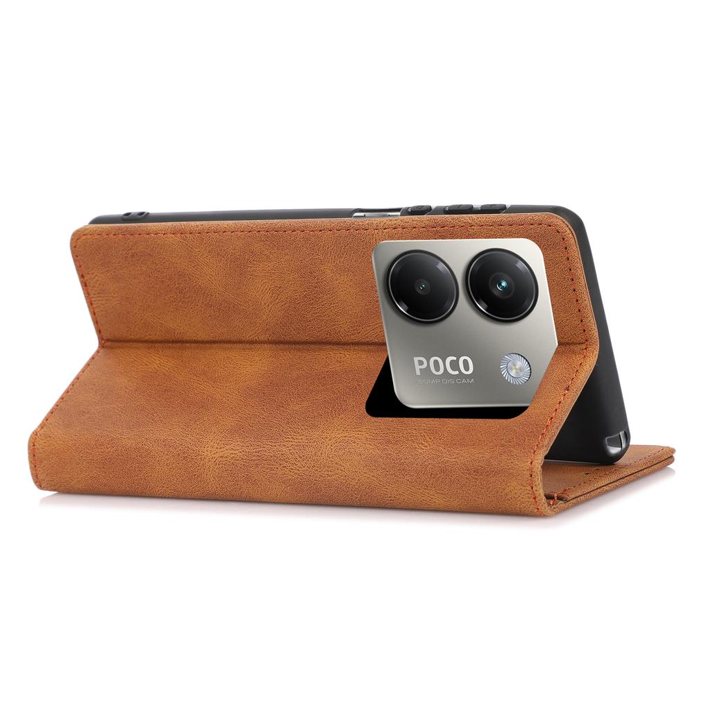 For Xiaomi Poco M7 Pro 5G Case Wallet Magnetic Closing Leather Flip Phone Cover