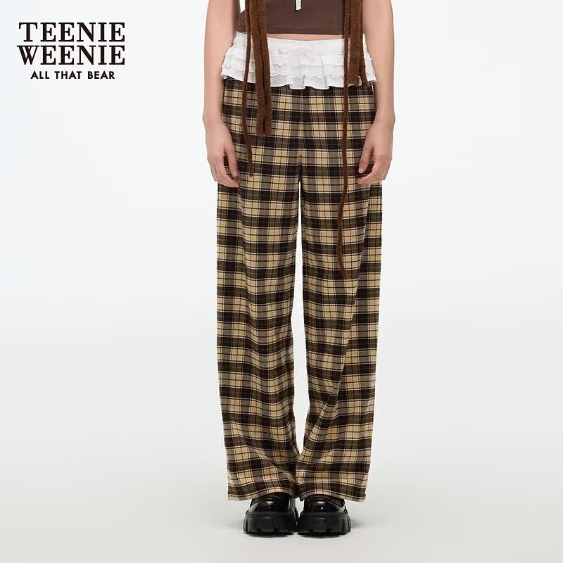 Teenie Weenie Women s Plaid Bear Casual Pants M