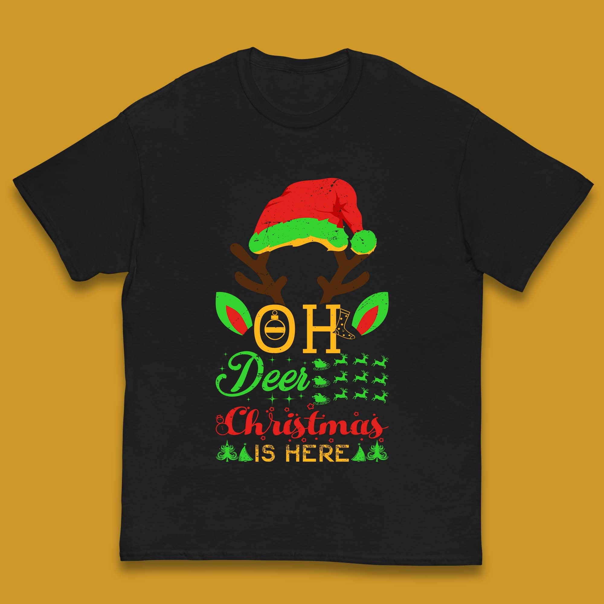 Christmas Kids T Shirt Oh Deer Christmas Is Here Top 120