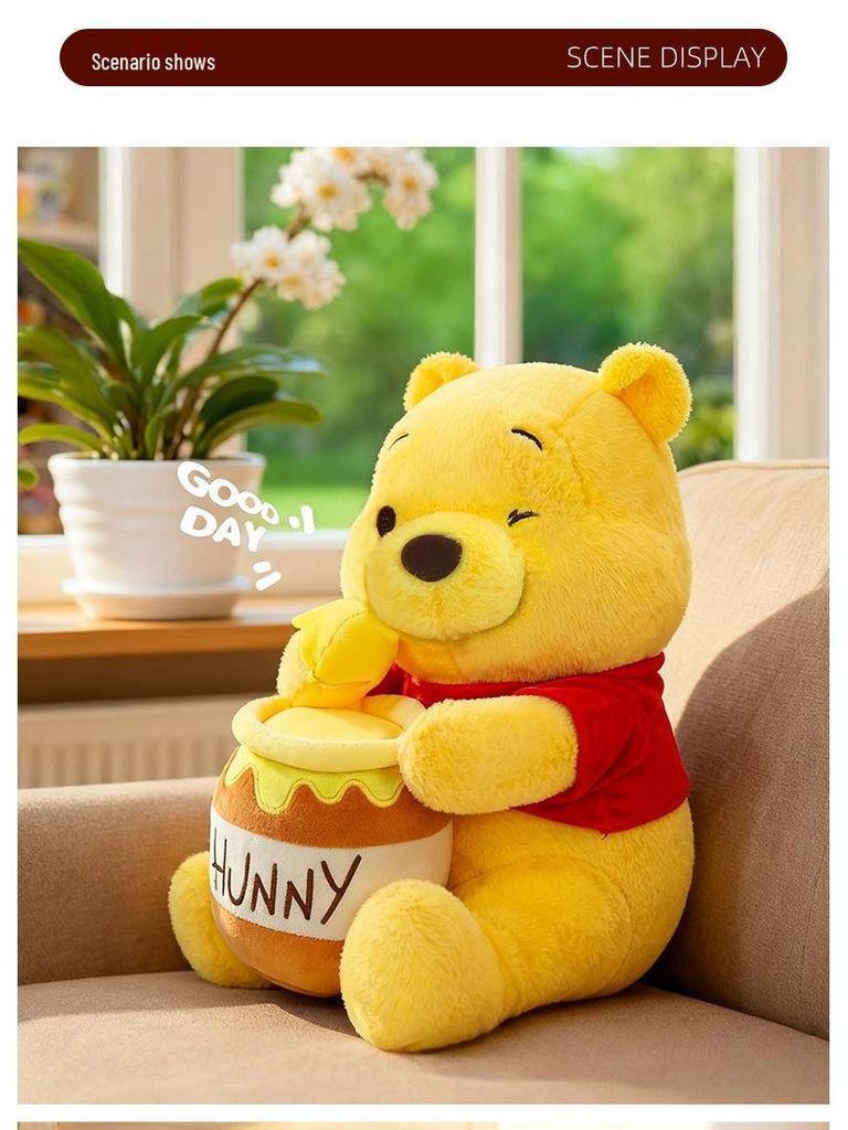 New Winnie the Pooh Plush Toy - Honey Pot Pillow for Boys & Girls, Perfect Birthday Gift