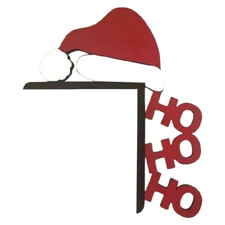 Door Frame Sign Christmas Wall Corner Decoration Metal Door Toppers Ornament Festives Home Embellishment Supplies