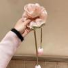 Fashion Sweet Tulip Ribbon Hair Ring For Women Girls Cute Elegant Bowknot Hair Clip Exquisite Tassels Hair Accessories Gifts