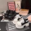 10 cm Dámske Jednoduché Topánky s Hrubou Podrážkou Šnurovacie Shell Toe Hrubá Platforma Malé Kožené Topánky Osobnosť Nové Zapatillas De Mujer