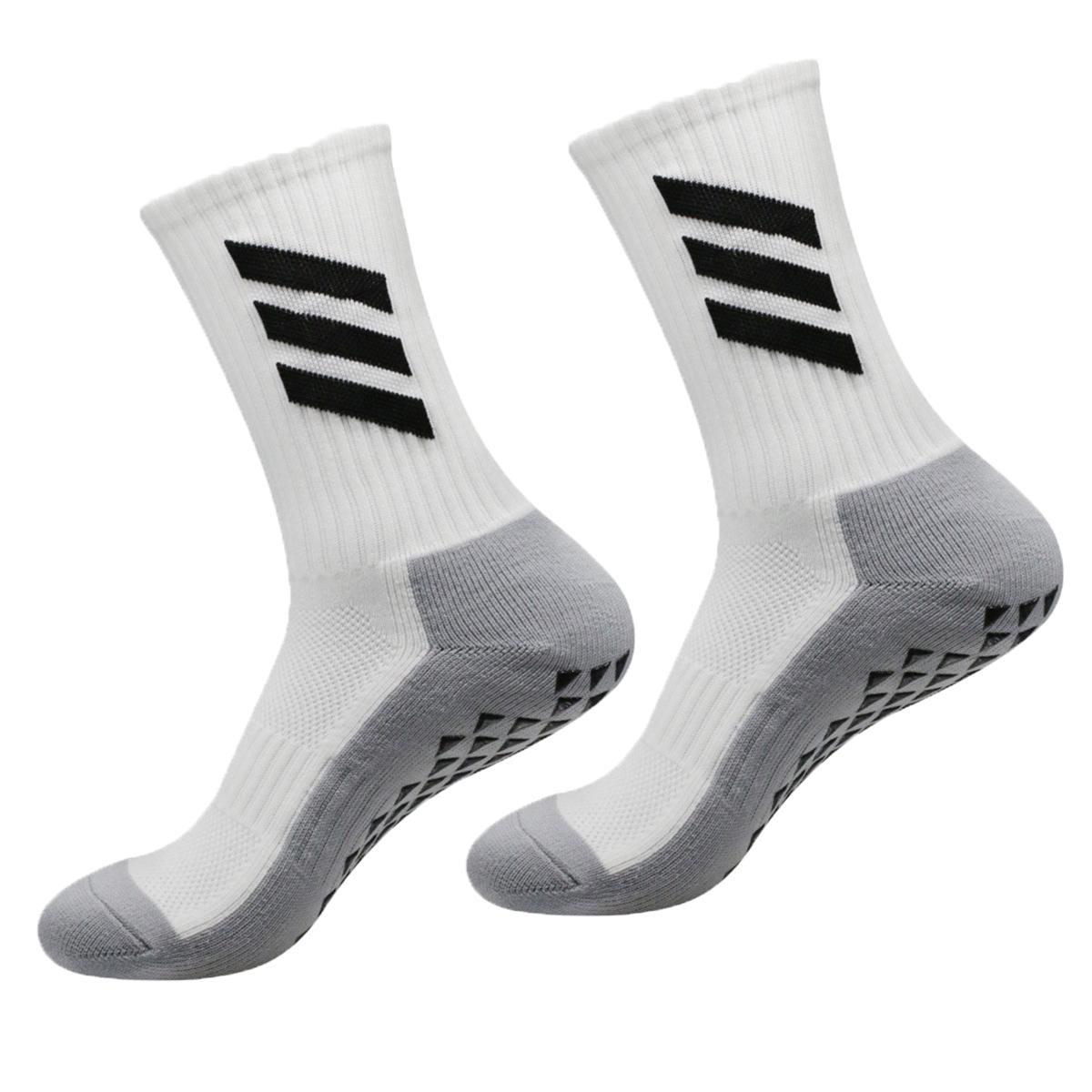 

Пара мужских и женских клеевых нескользящих спортивных футбольных велосипедных носков с утолщенной махровой подошвой и длинных носков-трубочек