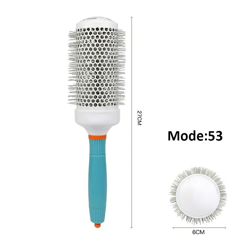 Hair Comb Professional Salon Hair Brush Hair Styling Hairbrush Hairdressing Comb Round Curly Rollers Tools Blue