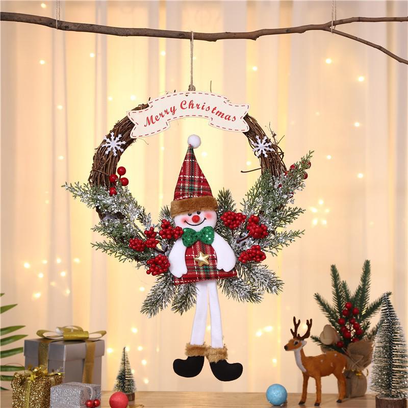 Cross-Border Christmas Wreath & Garland: Pine Needle Ornaments for Hotels, Malls, and Door Decorations