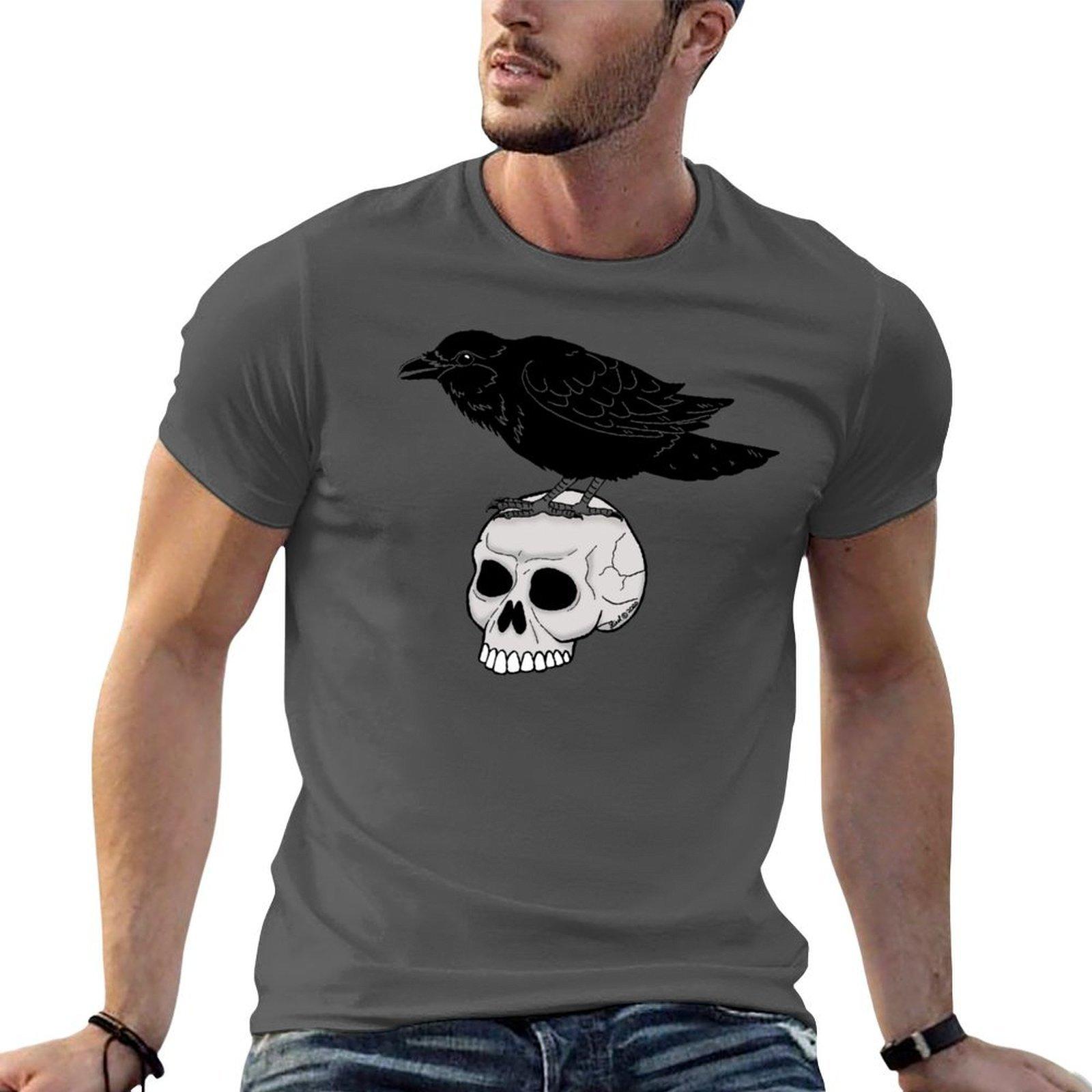 

Raven TShirt mens graphic t shirts t shirt for man 100 percent cotton TShirt 4XL