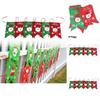 Weihnachtsfeier Dekorationen mit Weihnachtsmannmuster Festliche Flaggenbanner für Feiertagsfeier