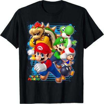 T-shirt Nintendo Super Mario Luigi Bowser à la peinture en aérosol