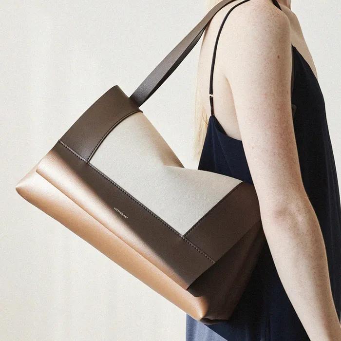 MOD FLAP BAG L - Canvas Combi_2 COLORS