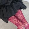 Sexy punčochové kalhoty Punčocháče s květinovým potiskem Síťovaná síťovaná punčochové kalhoty Body Punčochy Dámské Spodní prádlo Punčochové zboží Síťované Nylonové punčochy