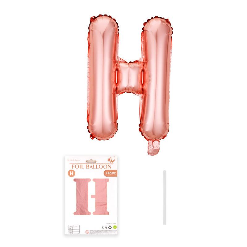 Independent Paper Card Packaging 16-Inch English Letter Aluminum Film Balloon Birthday Party Decoration Arrangement Aluminum Foil Balloon