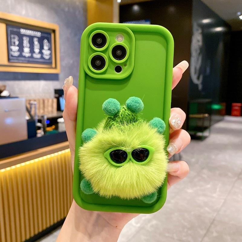 Applicable To Apple 17 Plush Doll Mobile Phone Case iPhone16 Three-dimensional Cute 15Pro Max Personalized Protective Case