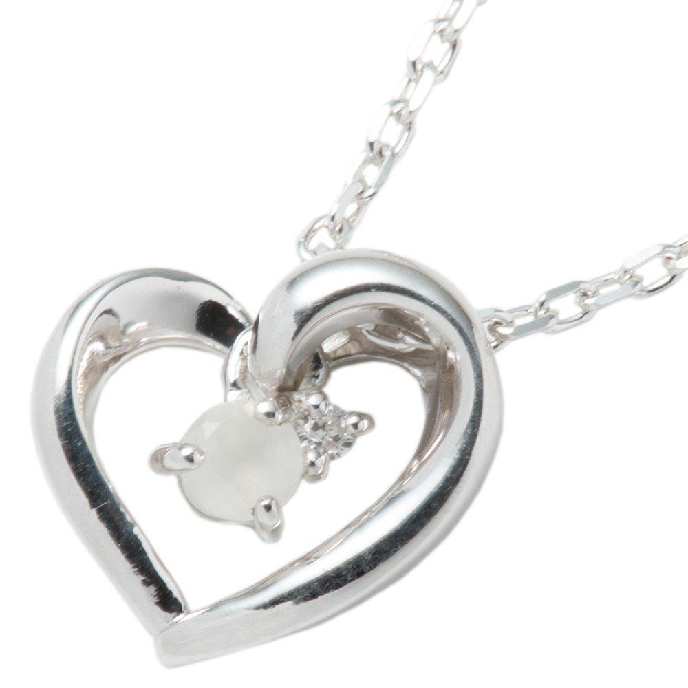 

Wrapped Yondo Sea Necklace Pendant Open Heart Birthstone June Birthstone Moonstone 4c 111614121812 [Set item] 4℃ Women s