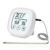Digital Food Thermometer, BBQ Grill Mt Thermometer with Timer, 9 Preset Modes, 5 Doneness Levels, Temperature Alarm, Backlight, Magnetic Base