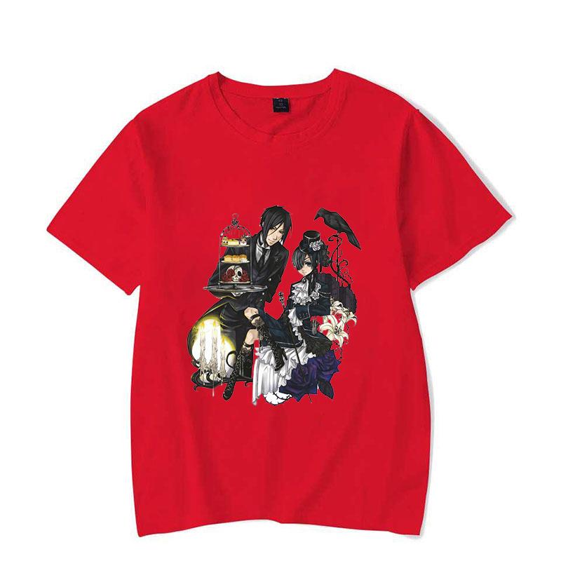 Hot Black Butler Print T-shirt Women Men Summer Casual Short Sleeve Round Neck Tops Fashion Anime Harajuku T-shirts