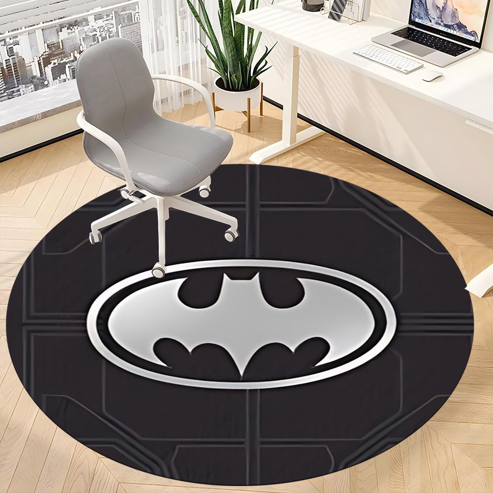 1pc Batman Office Round Area Rug, Under Office Chairs Bedroom Living Room Home Decor, Room Deco, Available In Various Sizes