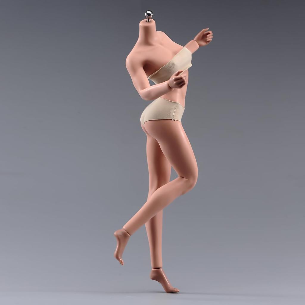 Scale Seamless Female Figure 12 Inch Super Flexible Steel Frame Construction Silicone Smooth Skin Miniature Action Figure Doll with Detachable Feet