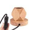 Modern Wood Table Lamp Retro E27 Desktop Decorative Light Indoor Art Lamp Living Room Bedroom Decoration Wood Light Base EU Plug