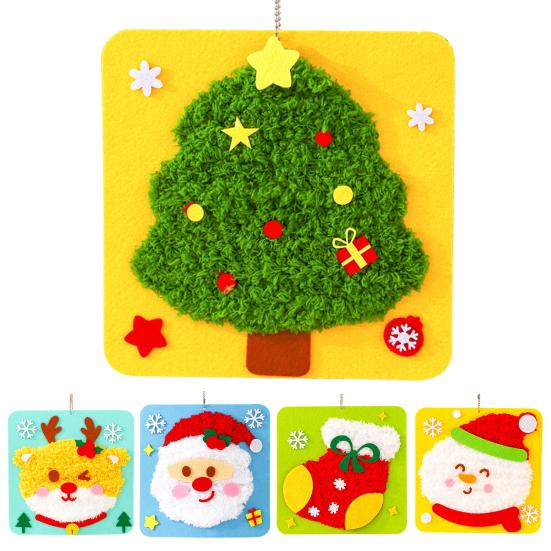 DIY Christmas Embroidery Kit Cute Tree/Stocking/Santa Embroidery Stitching Projects Xmas Sewing Craft Kit