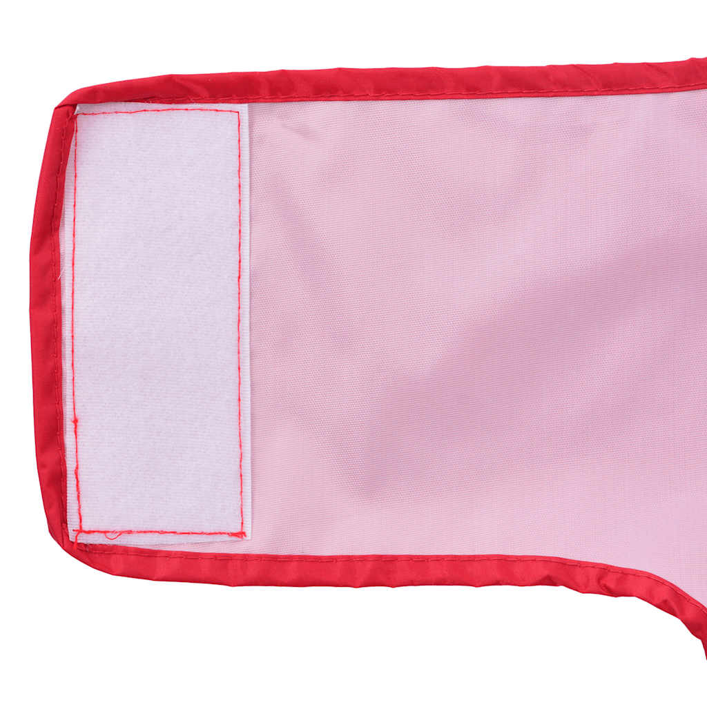 Dog Raincoat with Reflective Strips Polyester Red Size L