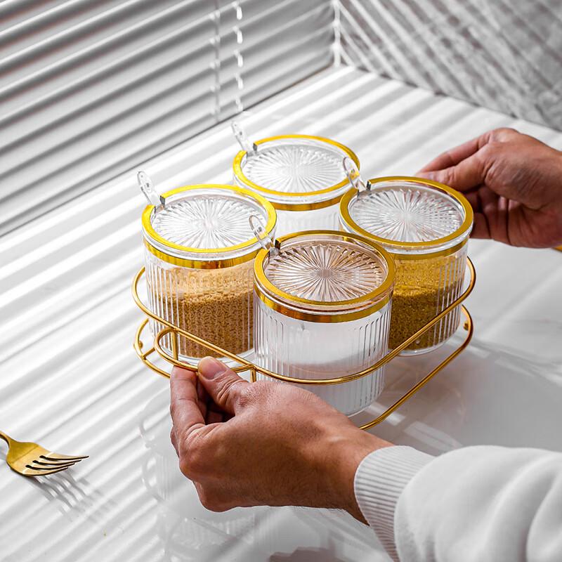 Wild Pigeon Kitchen 4-Compartment Seasoning Jar Set