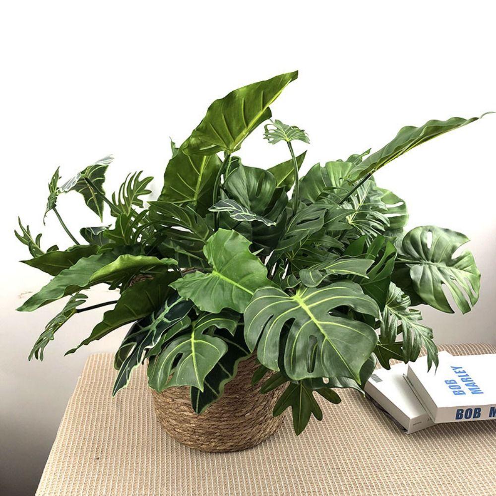Large Size Artificial Plant 7 Heads Simulation Turtle Leaf Fake Greenery  Leaf  Photo Props