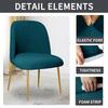Curved Armless Chair Cover Slipcover Dining Chair Cover, Reusable Wingback Side Chair Slipcovers Covers Modern Chair Seat Slipcover Washable