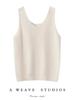 Women's Reversible 100% Cashmere Sleeveless Knit Pullover Vest
