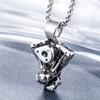 Collana Ciondolo Motore Cool da Uomo Argento Vintage Catena in Acciaio Inossidabile Hip Hop Rock Gioielli da Collo Moda Nuovi Regali Maschili