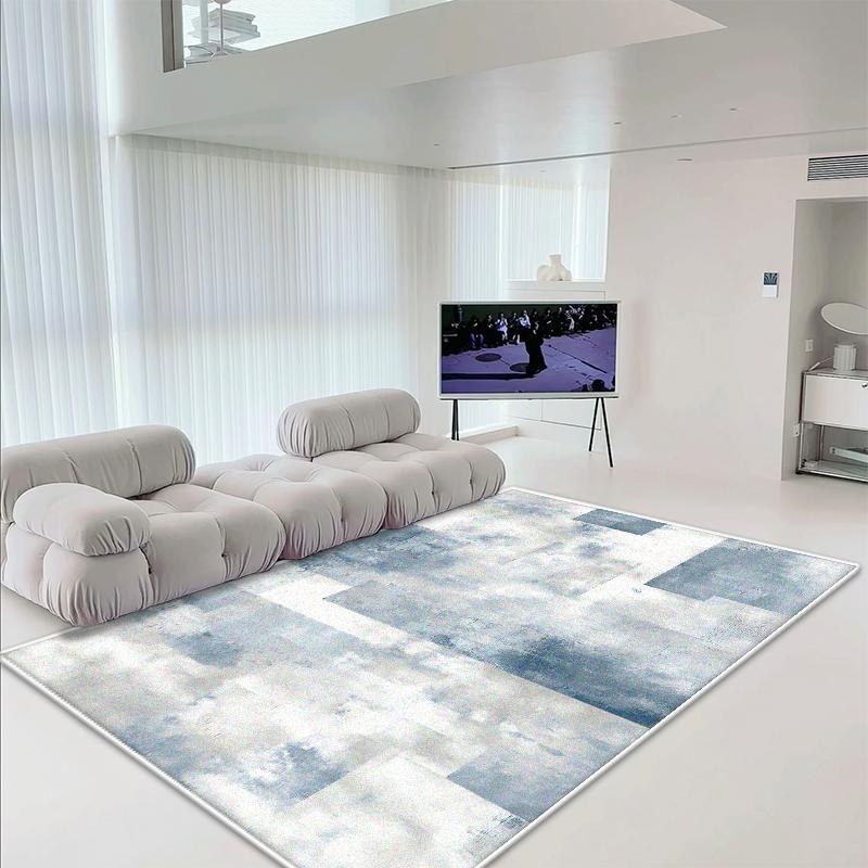 Tappeto Astratto Stile Nordico per Soggiorno Decorazione per la Casa Tappeto Morbido Soffice Antiscivolo per Camera da Letto Facile da Pulire Tappetino in Peluche per Pavimento