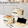 Square Noodles Container with Drain Holes Dishwasher Safe Stainless Ramen Bowl Kitchen Dining Accessory