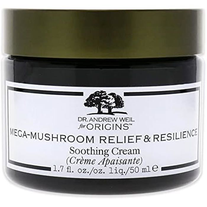 Crème Apaisante - ORIGINS - Mega-Mushroom - 1.7 Oz - Hypoallergénique - Tous Types De Peau