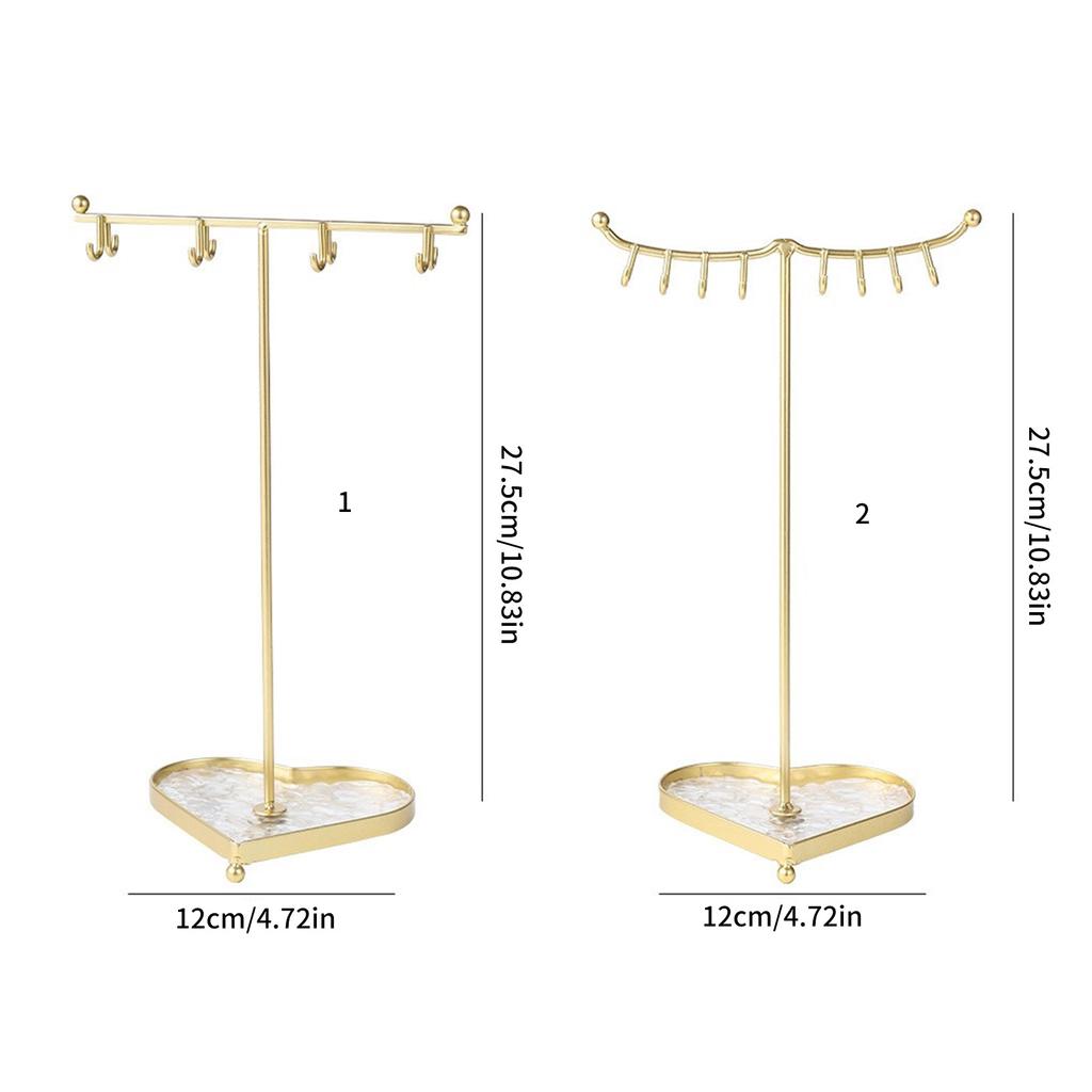 Adjustable Earring Storage Rack Modern Jewelry Stand with Tray and Bracket Support Jewelry Presentation Shelves