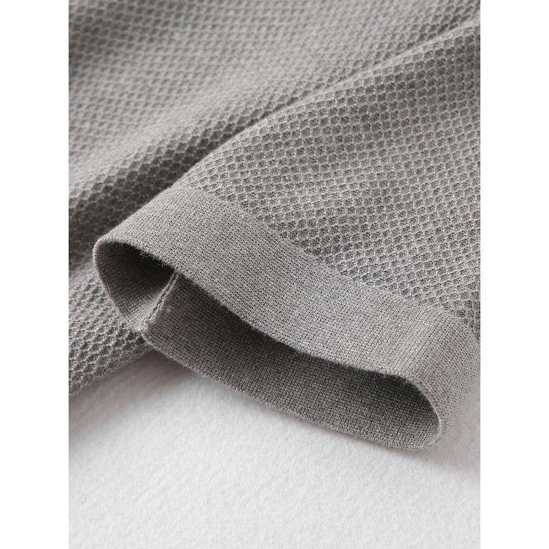 Heavy Rare Mulberry Silk/Cashmere/Cotton Italian Order Men's Lapel Knitted Short sleeve Polo Shirt Summer