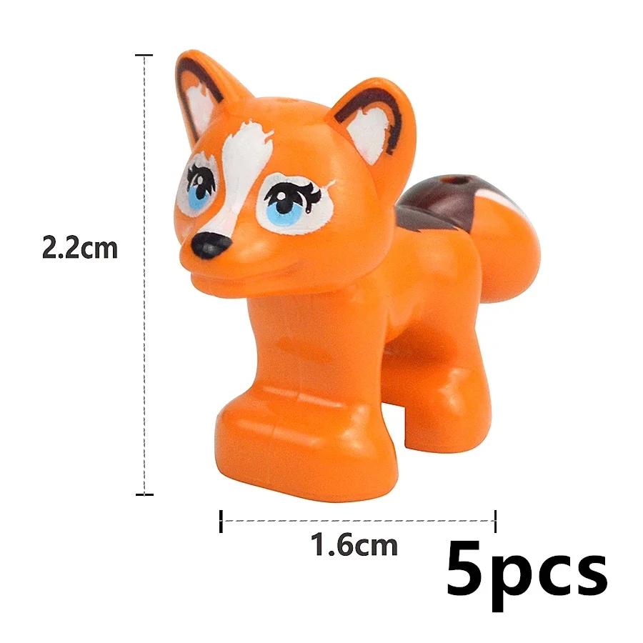 MOC Blocuri de Construcție Animale Particule Mici Scenă Tigru Oaie Rață Cal Balene Model Educațional Zoo Asamblat Cadou DIY Cărămizi Jucărie