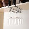 Durable Goblet Storage Shelf Two rows Kitchen Storage Shelf Wine Glass Holder  Under Cabinet