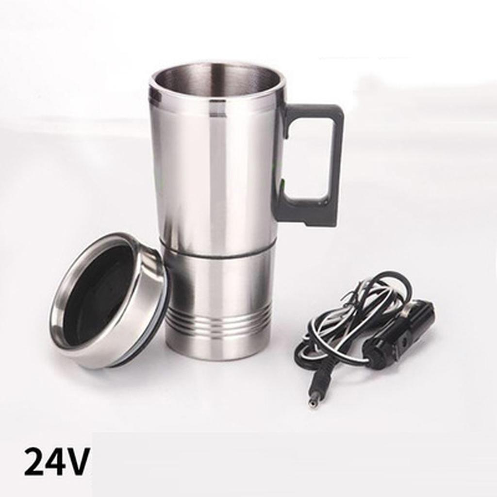 12V In-Car Coffee Maker Tea Pot Bottle Stainless Steel Heating Cup 300ml
