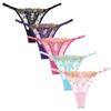 Josigge Sexy Lace Waist Comfortable and Women's T-Back Panties, Breathable, 5-Pack