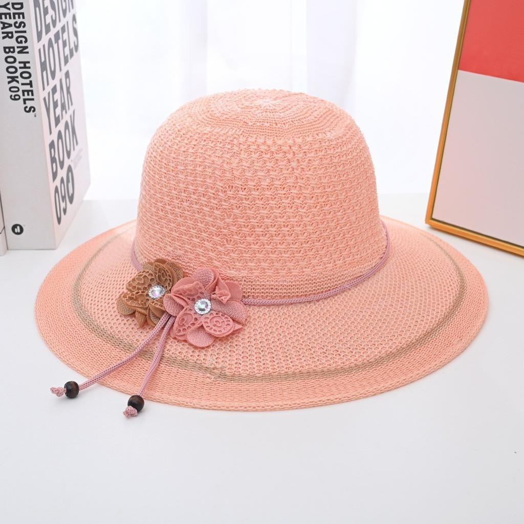 Hat Women's Summer Straw Hat Fashion Beach Hat Versatile UV Protection Sun Hat Flower Sun Protection Hat