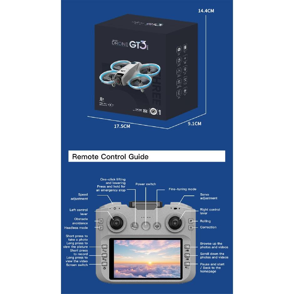 2026 New GT3 Max Drone 8K 5G GPS Professional HD Aerial Photography Remote Control Aircraft HD Dual Camera Quadcopter Toy UAV