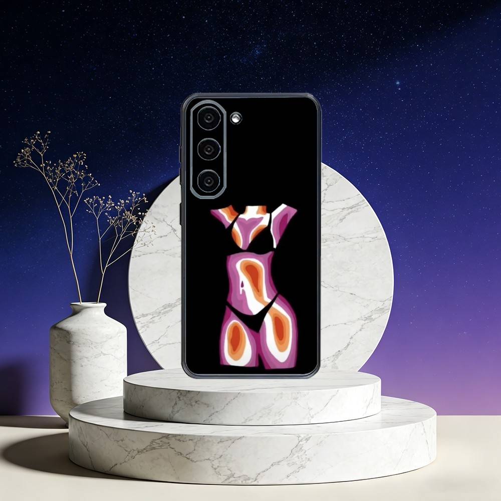 Sexy Body curve Art Phone Case For Samsung Galaxy A73,A72,A71,A70,A53,A52,A51,Others Soft Black Cover