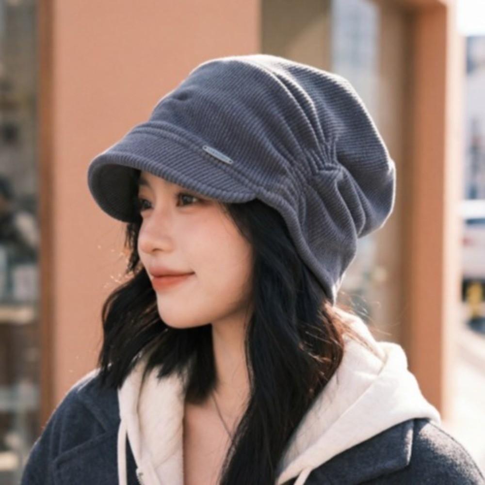 Skin Friendly Corduroy Slouchy Hat Soft Warm Hat Versatile Visor Cap  Vaction