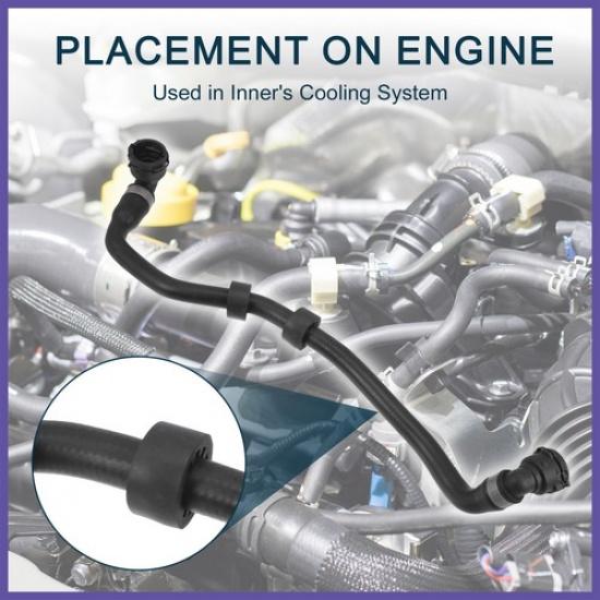 Radiator Hose for BMW 528i xDrive 2.0L 2012-2016 17127619687 | Black 1 Pcs