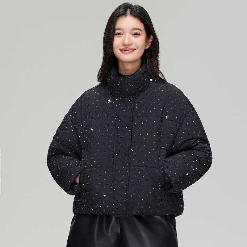 Short down cotton clothes women's winter new small thickened bread clothes winter versatile cotton-padded jacket