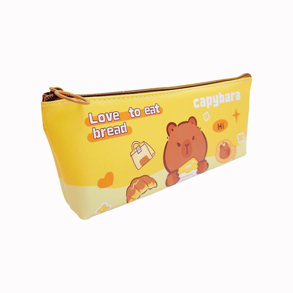 Capybara Cartoon Pencil Case: Cute Student Stationery Storage Bag for Kids